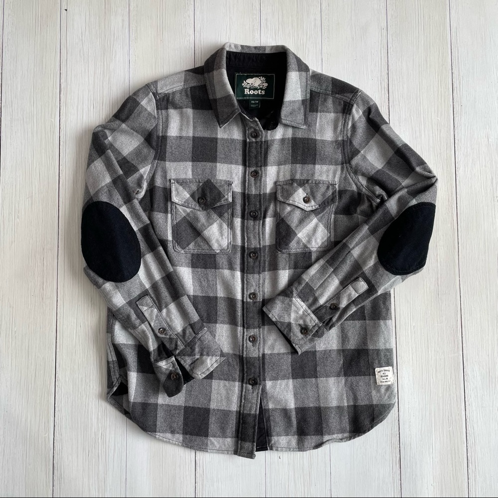 Roots Elbow Patch Plaid Shirt